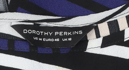 Womens UK Size 18 Dorothy Perkins Multicoloured Basic Blouse