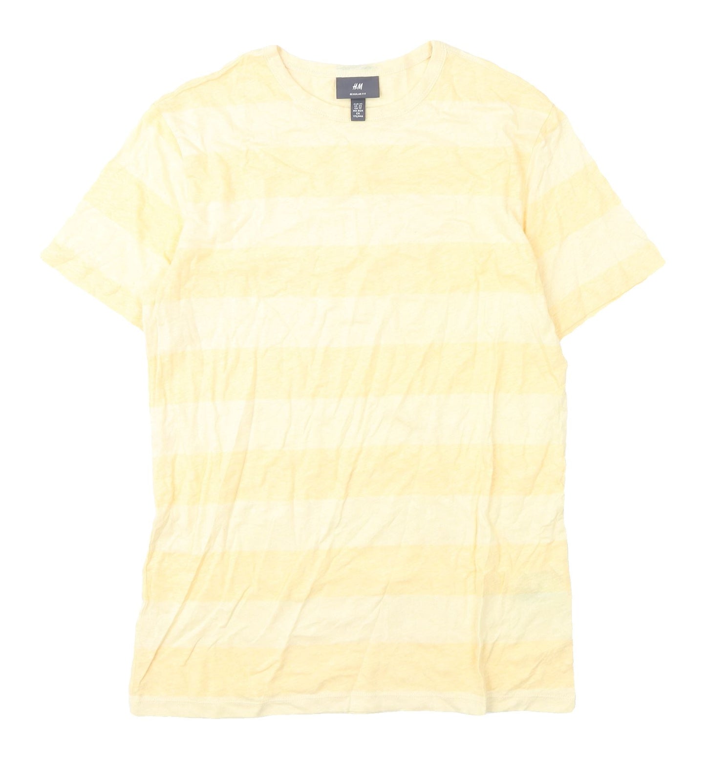 Mens UK Size XS H&M Yellow  T-Shirt