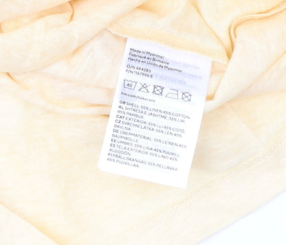 Mens UK Size XS H&M Yellow  T-Shirt