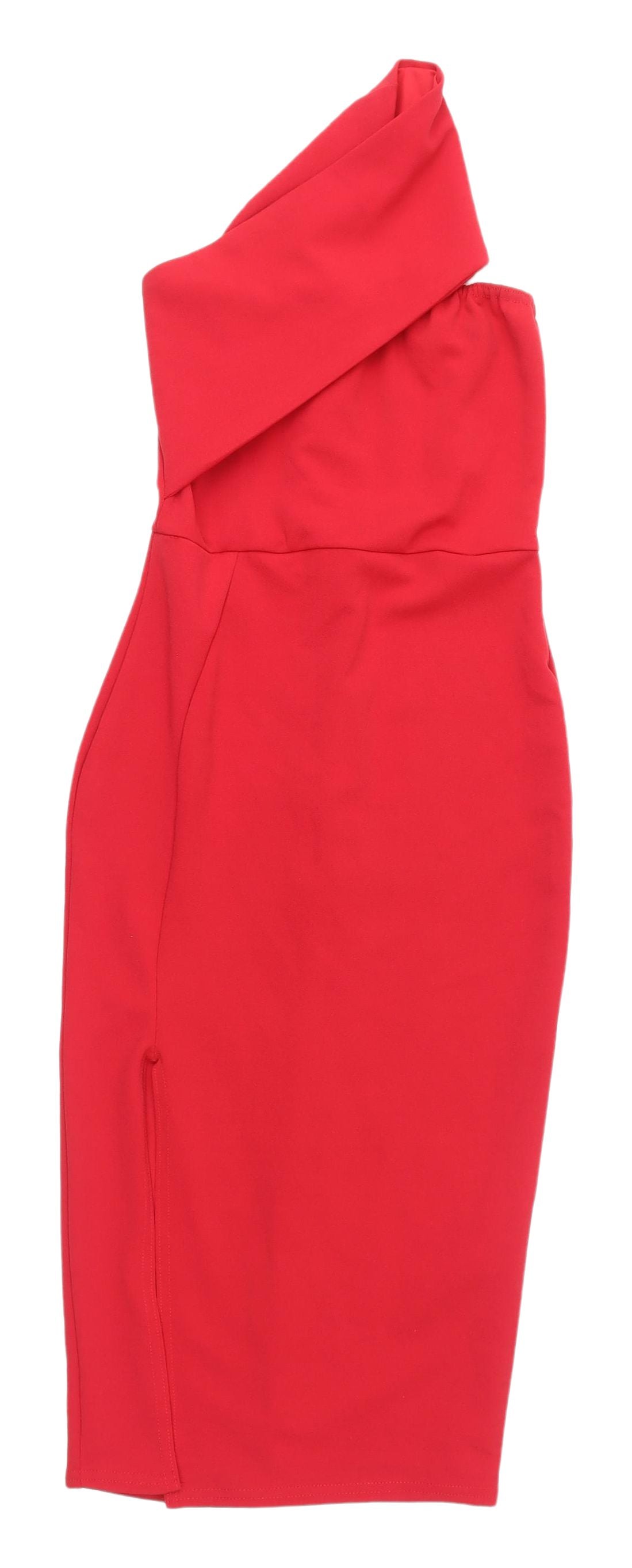 Missguided Women's Red Bodycon Knee Length Dress