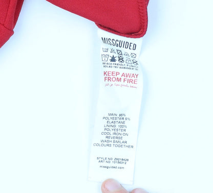 Missguided Women's Red Bodycon Knee Length Dress