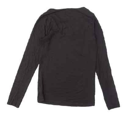 Pour Moi Women's Black Long Sleeve Scoop Neck T-Shirt