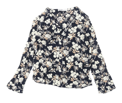Womens UK Size XS Zara Multicoloured Basic Blouse
