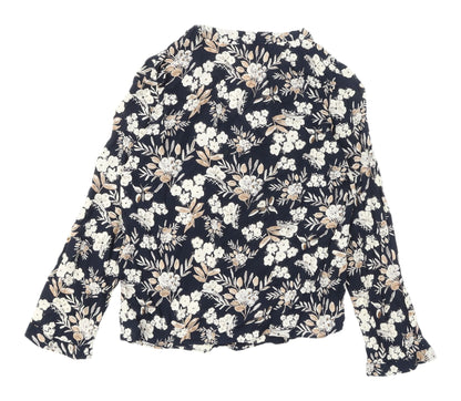 Womens UK Size XS Zara Multicoloured Basic Blouse