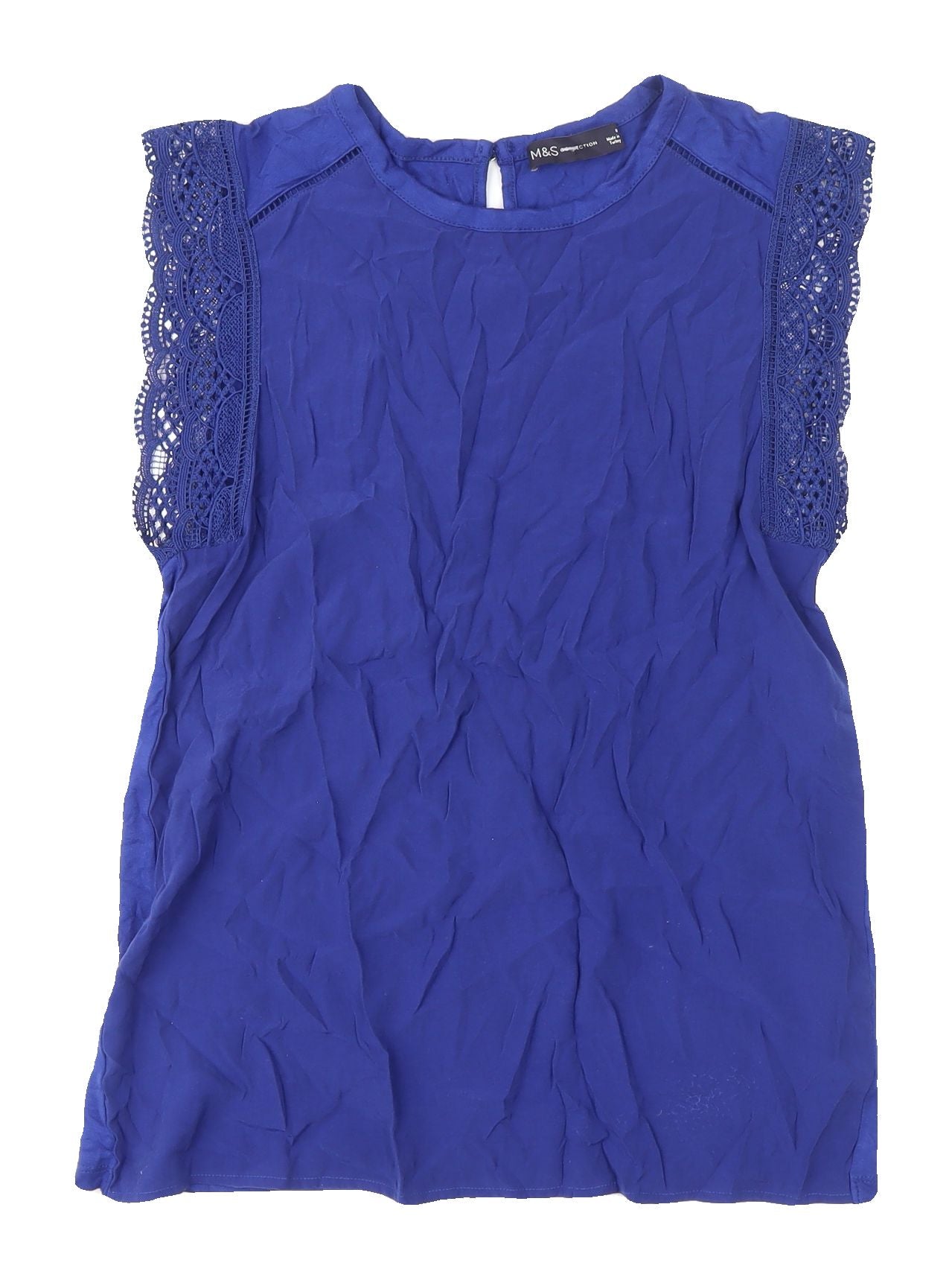 Womens UK Size 8 Marks and Spencer Blue Basic Blouse