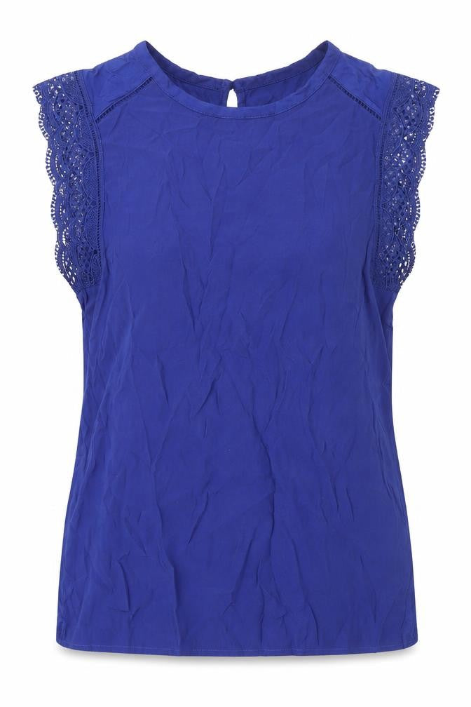 Womens UK Size 8 Marks and Spencer Blue Basic Blouse