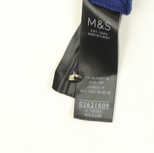 Womens UK Size 8 Marks and Spencer Blue Basic Blouse
