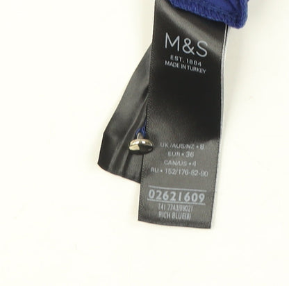 Womens UK Size 8 Marks and Spencer Blue Basic Blouse