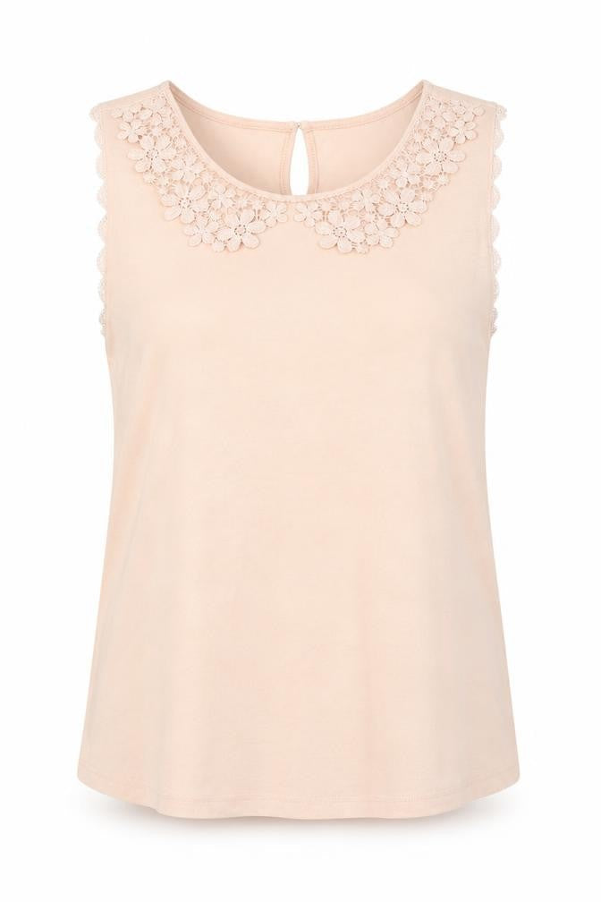 Womens UK Size 10 Topshop Beige Basic Blouse