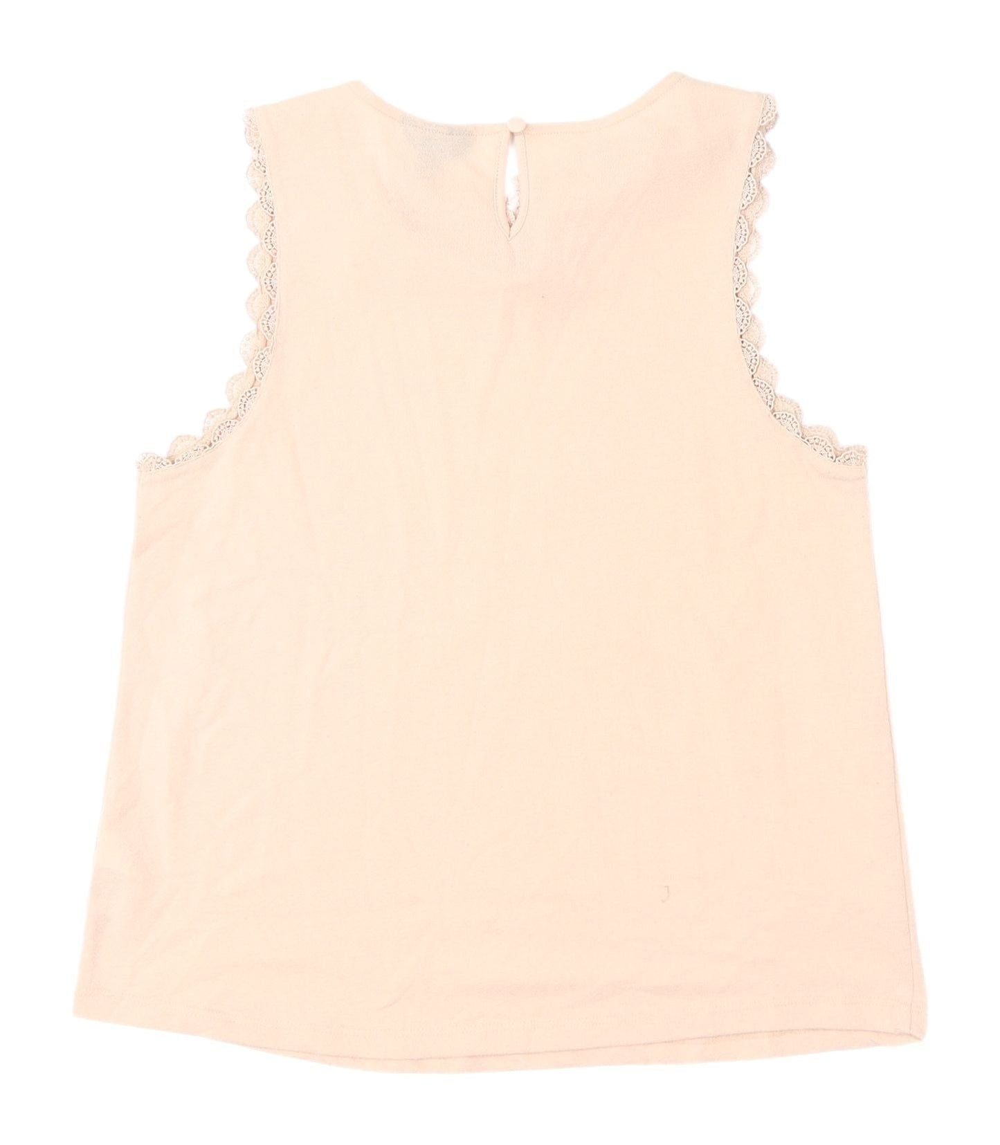 Womens UK Size 10 Topshop Beige Basic Blouse