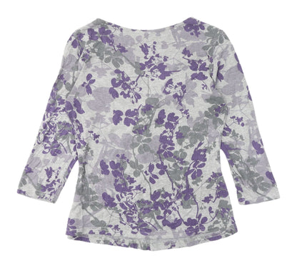 Phase Eight Women's Grey Floral Tunic, Size 12, Excellent