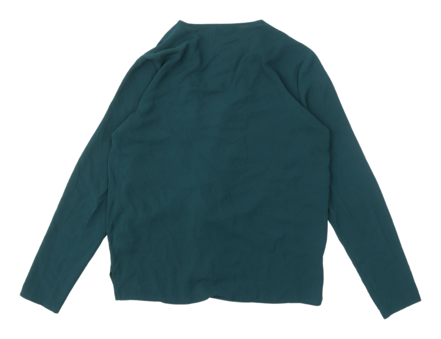 Womens UK Size 10 Topshop Green Wrap Blouse
