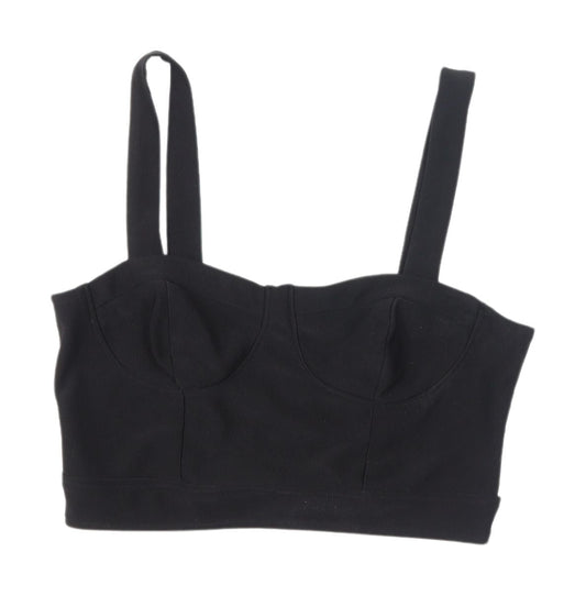 Womens UK Size L FOREVER 21 Black Cropped Tank
