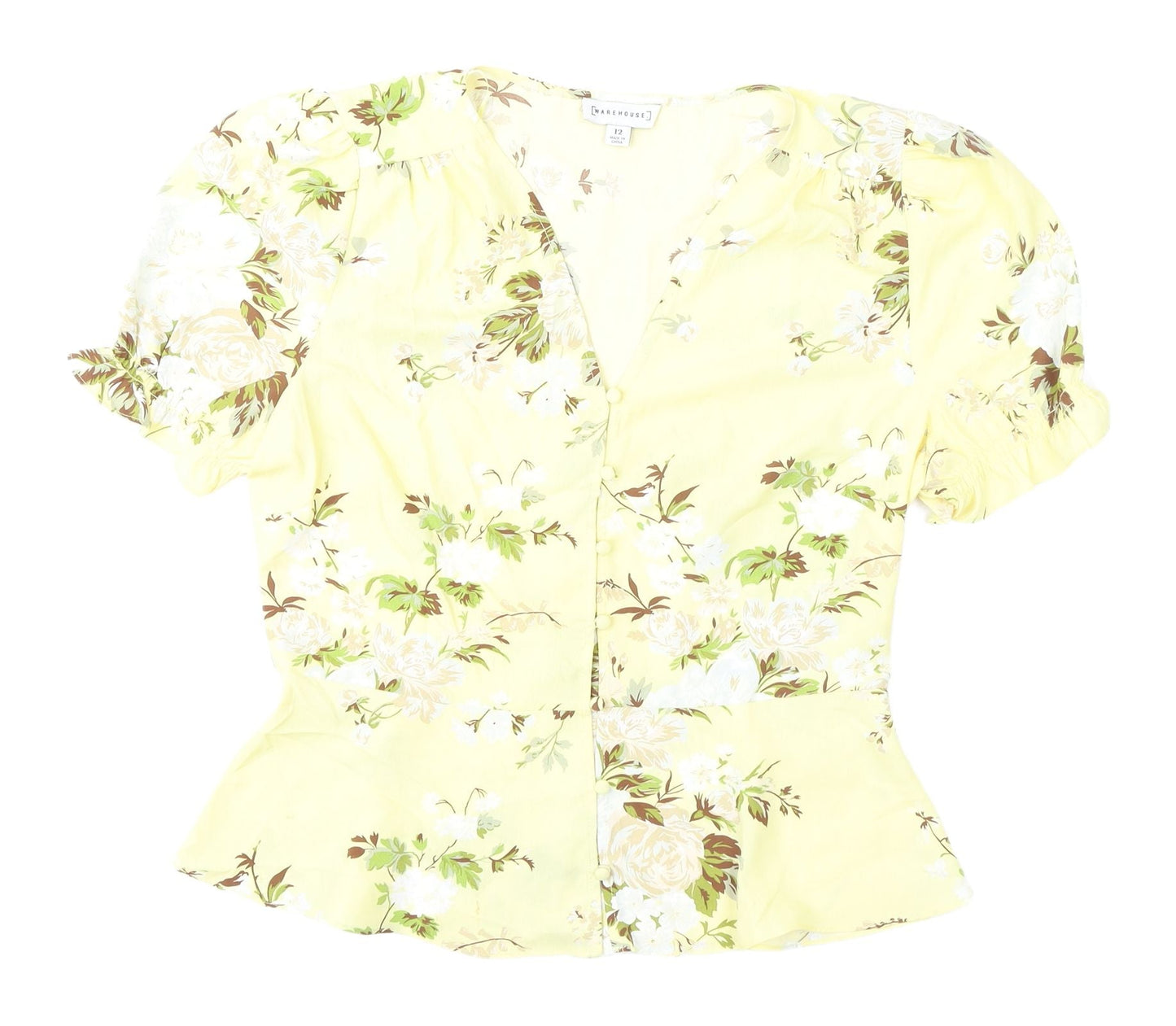 Womens UK Size 12 Warehouse Multicoloured Tunic Blouse
