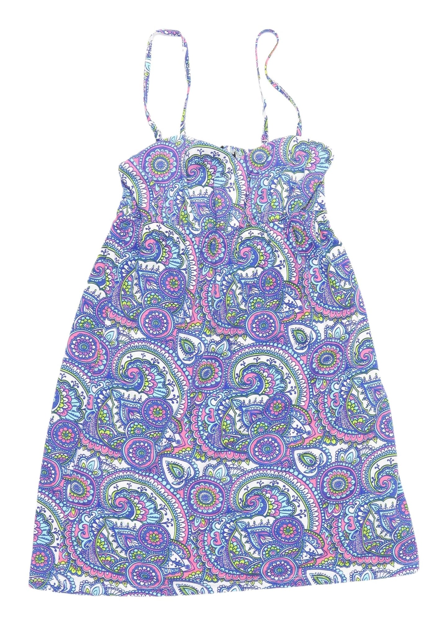 BEYOU Women's Multicoloured Paisley Slip Dress