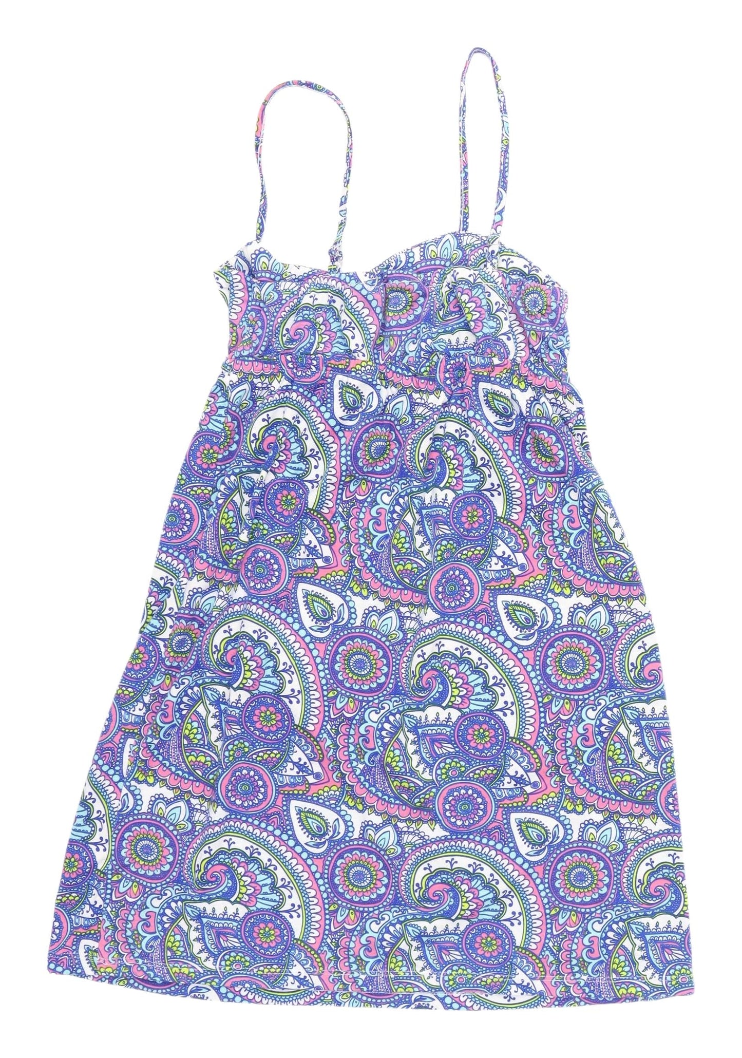 BEYOU Women's Multicoloured Paisley Slip Dress