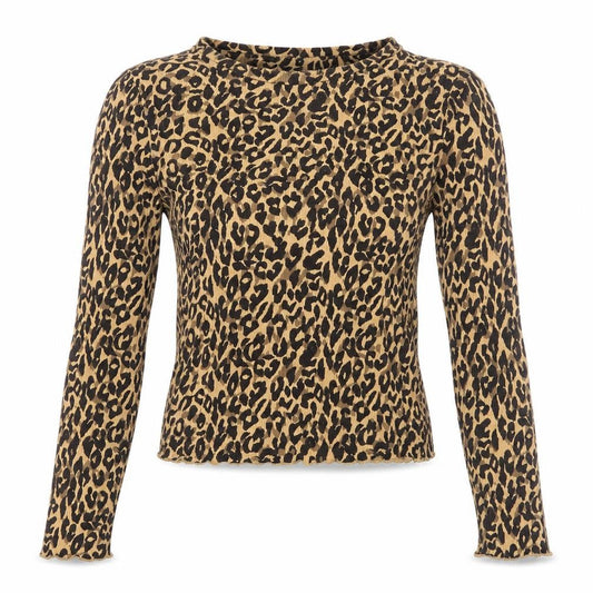 Front view of Marks & Spencer Beige Animal Print Blouse, size 8