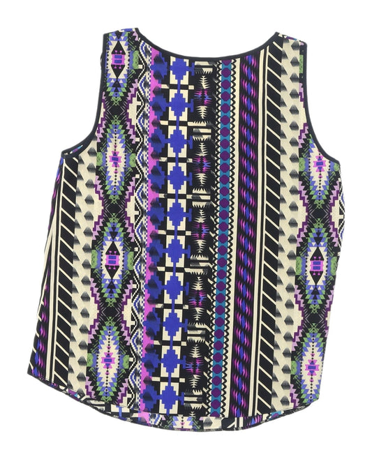 Miss Selfridge Womens Aztec Multicoloured Tank Top, Size 8