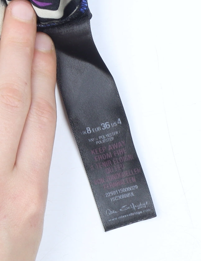 Miss Selfridge Womens Aztec Multicoloured Tank Top, Size 8