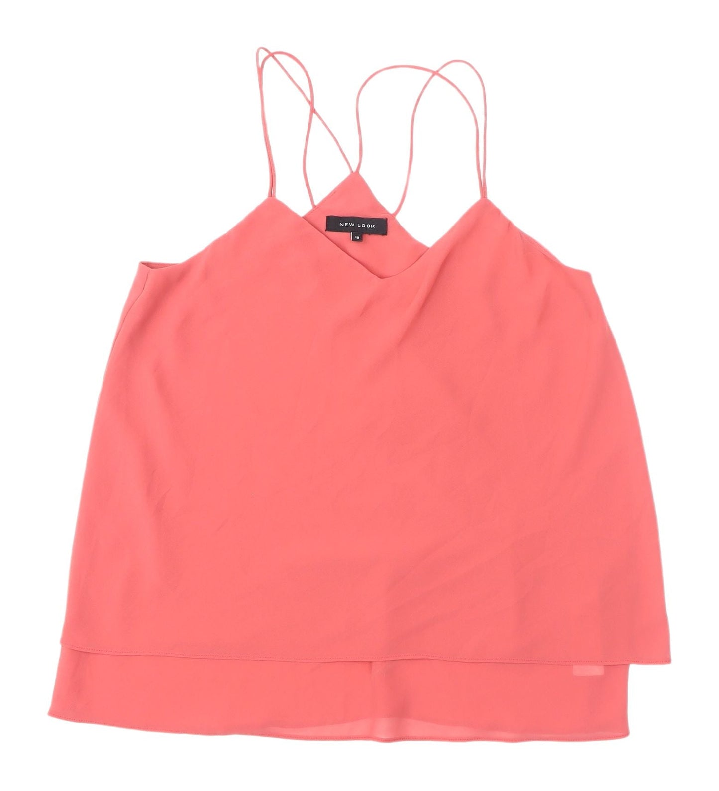 Womens UK Size 10 New Look Pink Camisole Tank