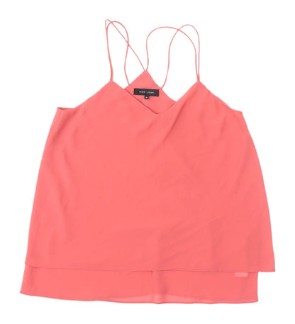 Womens UK Size 10 New Look Pink Camisole Tank