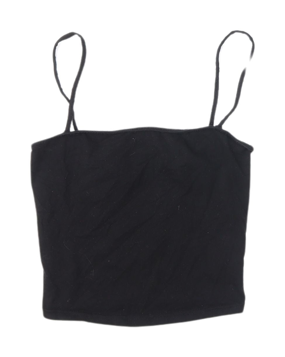 Womens UK Size XS H&M Black Basic Tank