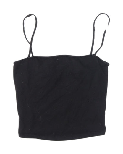 Womens UK Size XS H&M Black Basic Tank