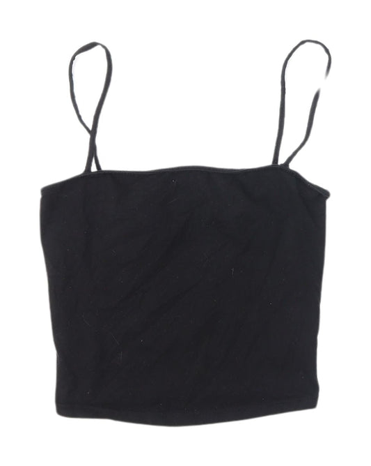 Womens UK Size XS H&M Black Basic Tank