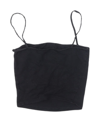 Womens UK Size XS H&M Black Basic Tank