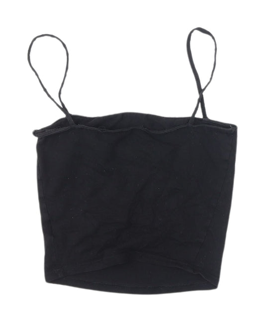 Womens UK Size XS H&M Black Basic Tank