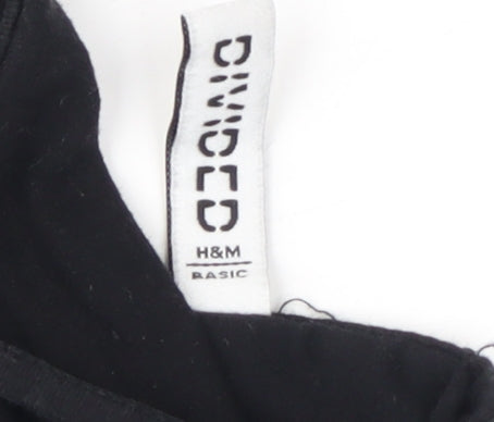 Womens UK Size XS H&M Black Basic Tank