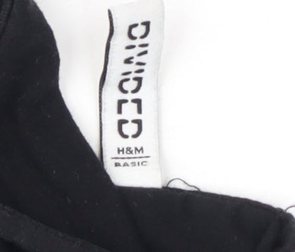 Womens UK Size XS H&M Black Basic Tank