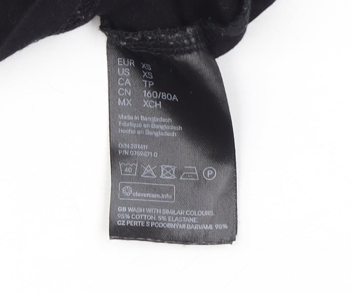 Womens UK Size XS H&M Black Basic Tank