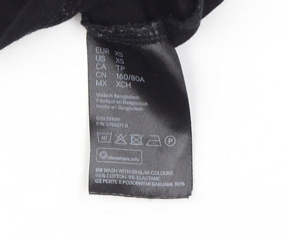 Womens UK Size XS H&M Black Basic Tank