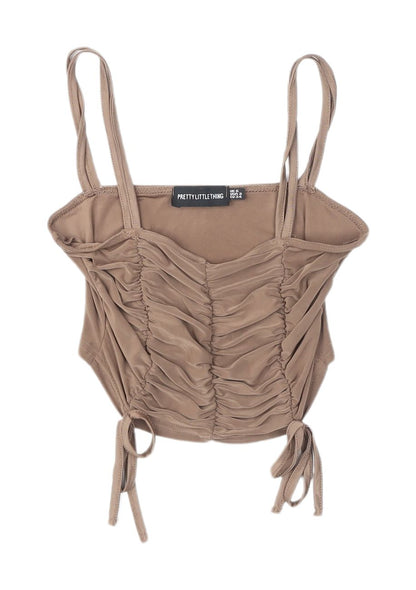 Womens UK Size 6 PRETTYLITTLETHING Beige Camisole Tank