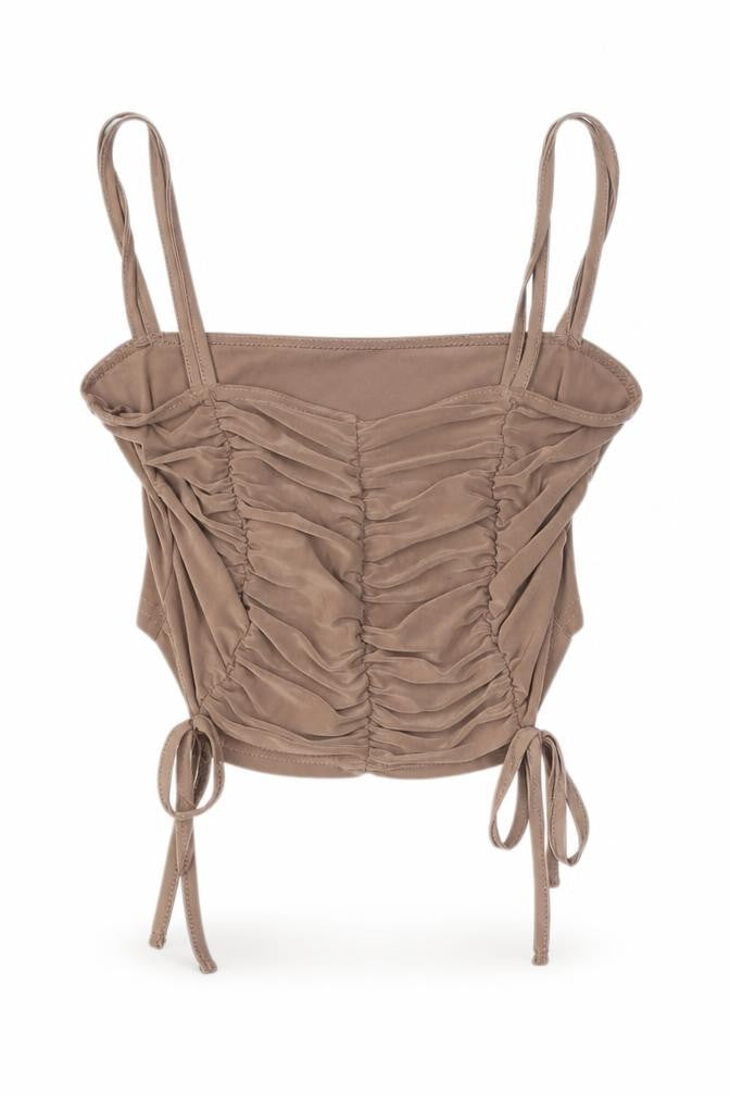 Womens UK Size 6 PRETTYLITTLETHING Beige Camisole Tank