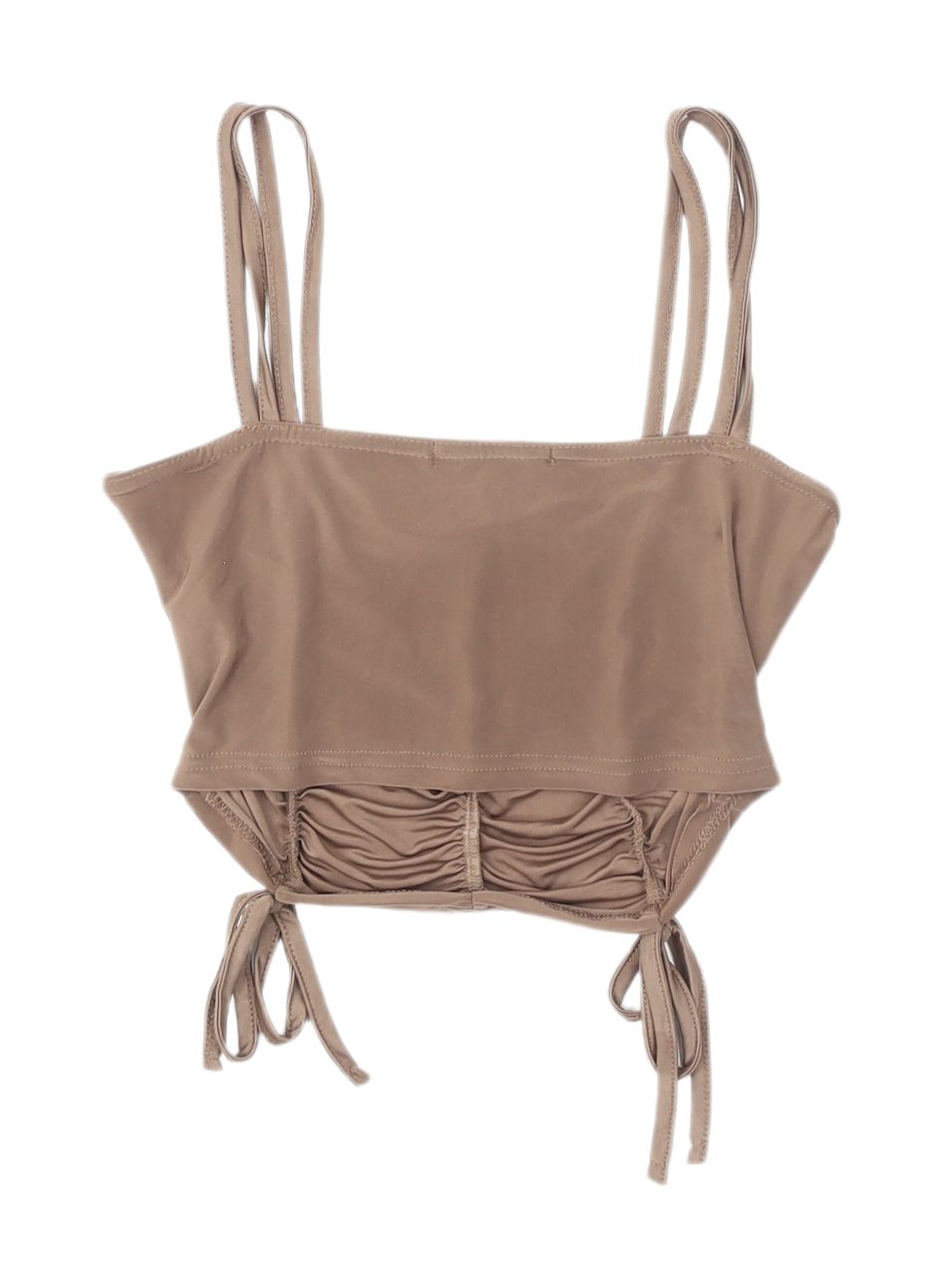 Womens UK Size 6 PRETTYLITTLETHING Beige Camisole Tank