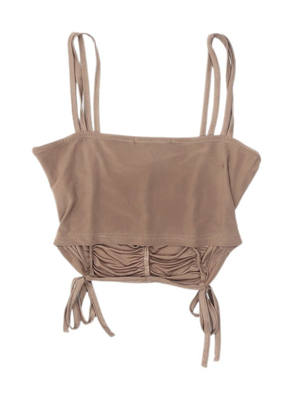Womens UK Size 6 PRETTYLITTLETHING Beige Camisole Tank