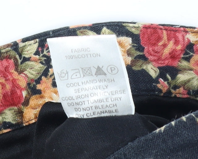 Piper Women's Black Floral Chino Shorts Size 6