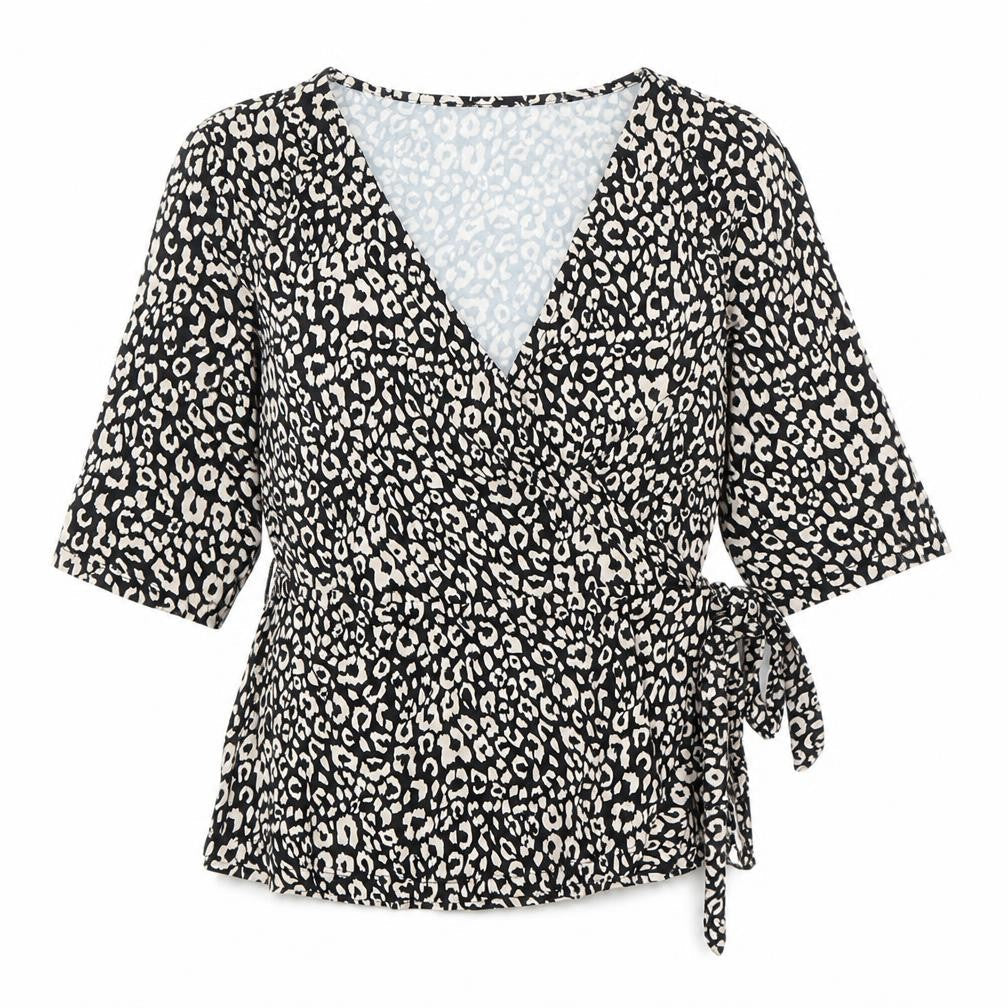 Oasis Women's Multicoloured Wrap Blouse, Size S