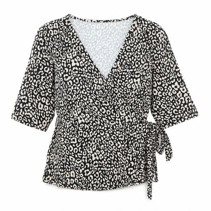 Oasis Women's Multicoloured Wrap Blouse, Size S