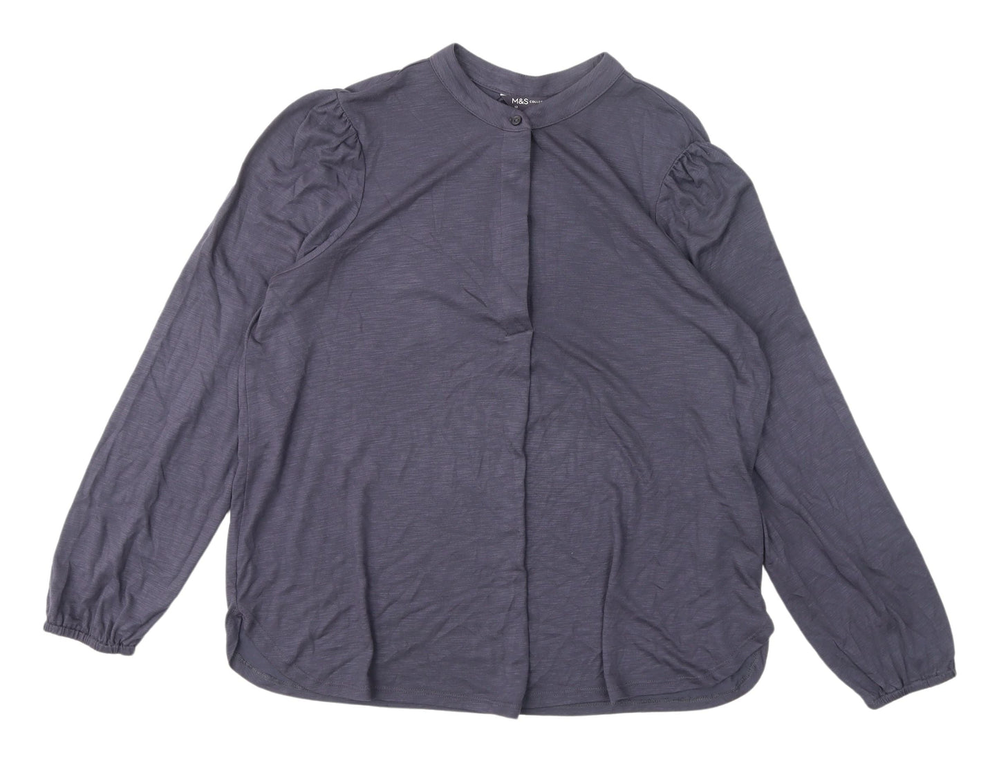 Womens UK Size 12 Marks and Spencer Grey  Blouse