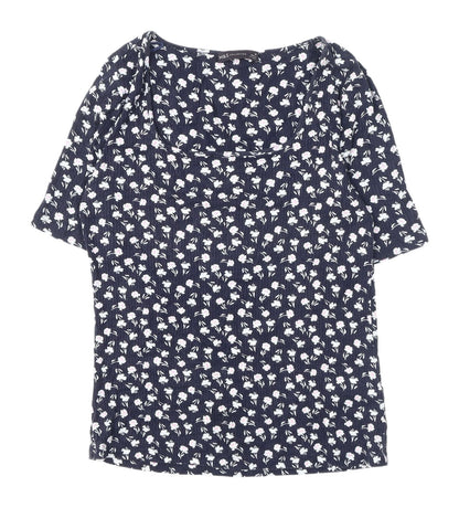 Womens UK Size 12 Marks and Spencer Blue Basic T-Shirt