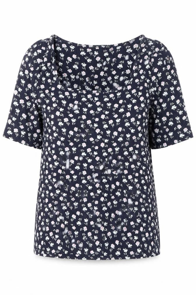 Womens UK Size 12 Marks and Spencer Blue Basic T-Shirt