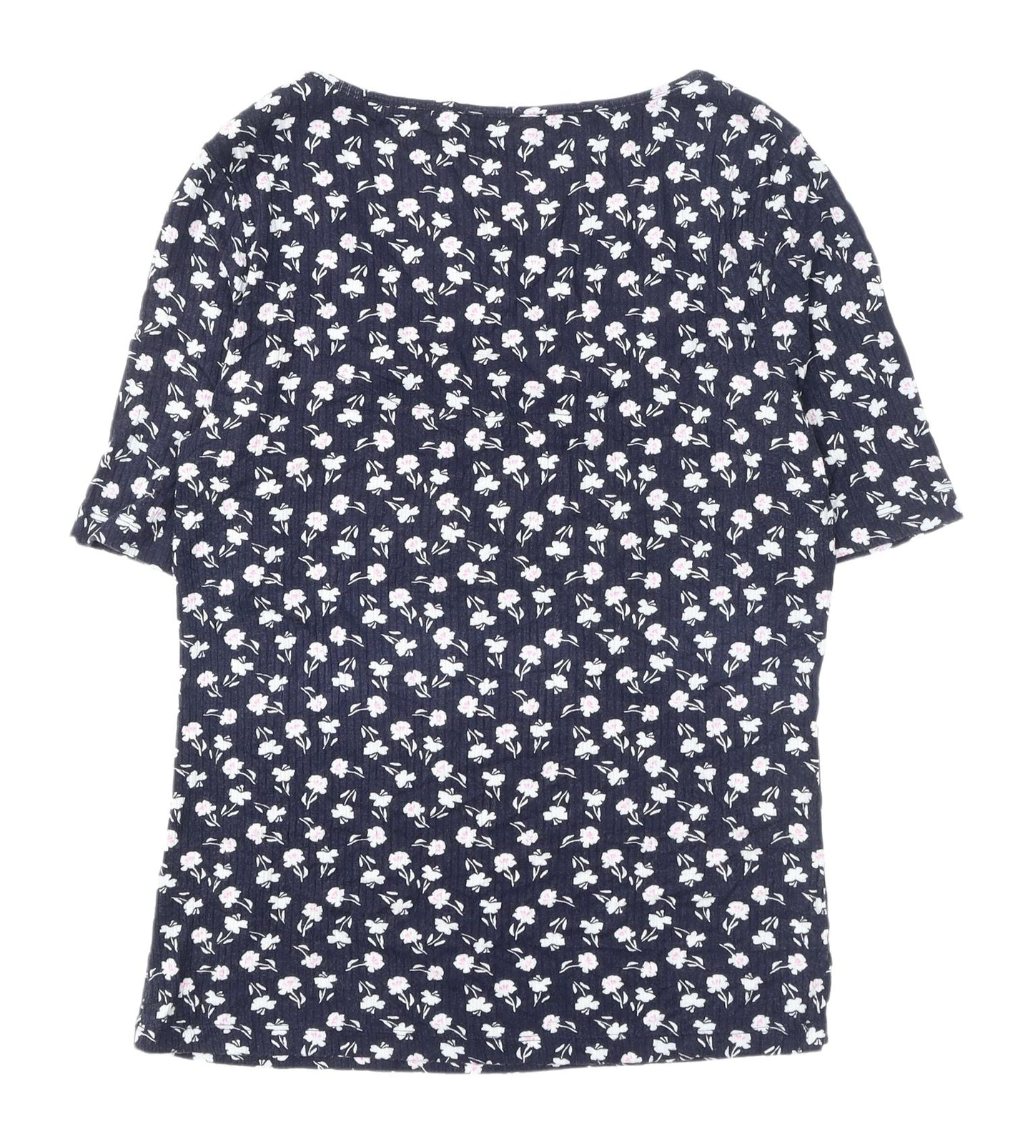 Womens UK Size 12 Marks and Spencer Blue Basic T-Shirt