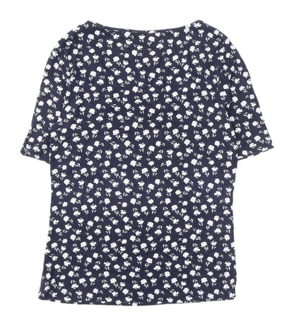 Womens UK Size 12 Marks and Spencer Blue Basic T-Shirt