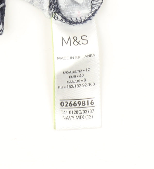 Womens UK Size 12 Marks and Spencer Blue Basic T-Shirt