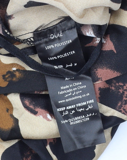 Quiz Women's Multicoloured Animal Print Paperbag Shorts