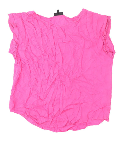 Womens UK Size 12 Warehouse Pink Basic Blouse