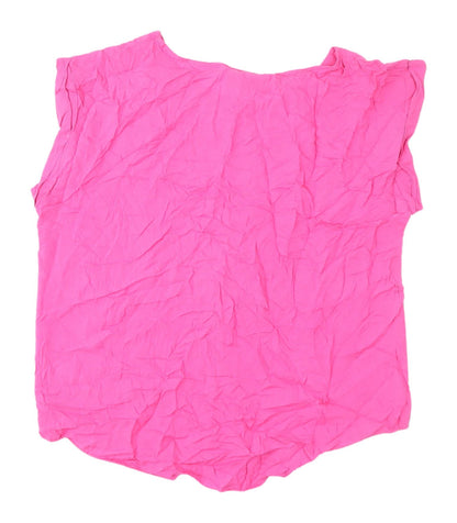 Womens UK Size 12 Warehouse Pink Basic Blouse